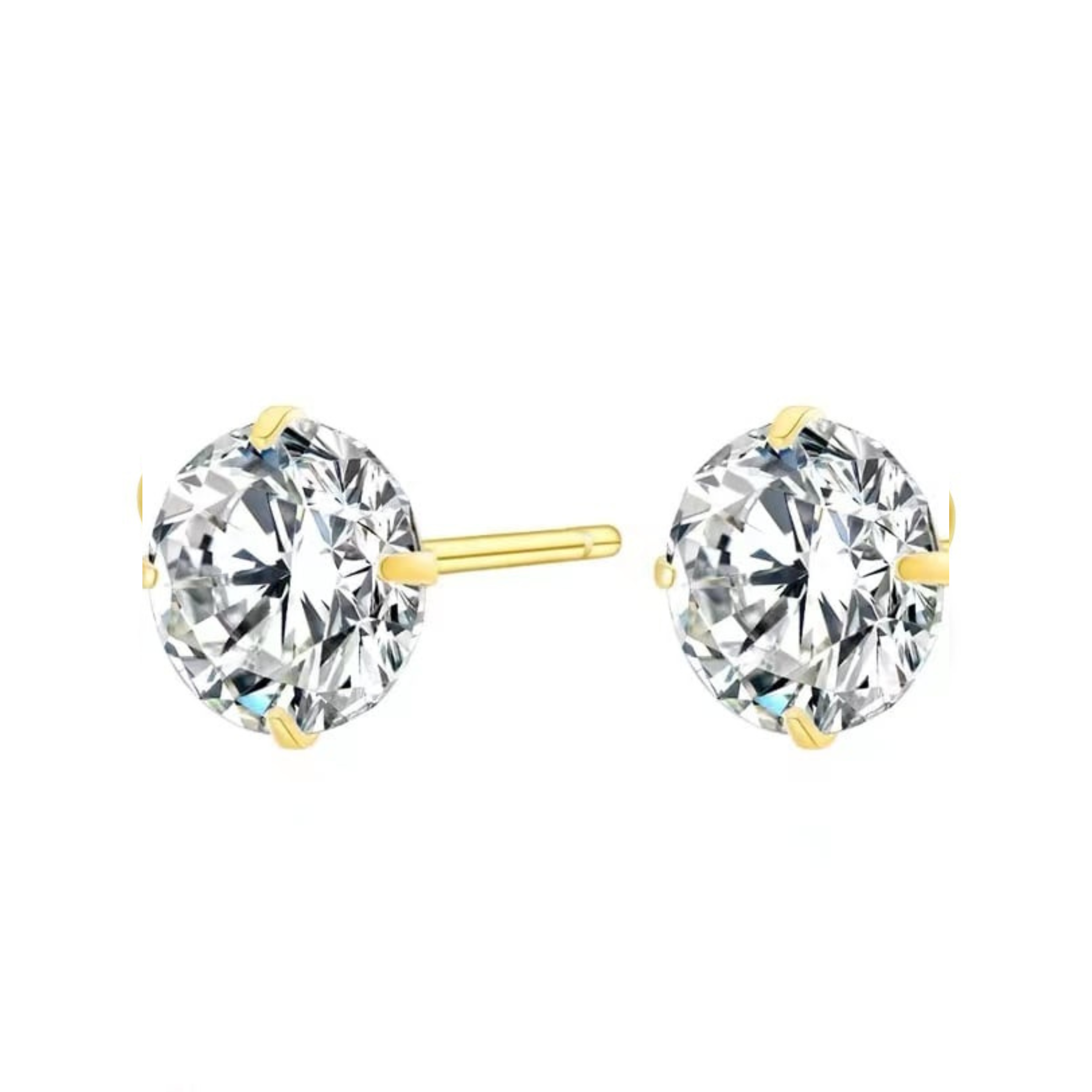 Solitaire Studs - Moissanite Diamond