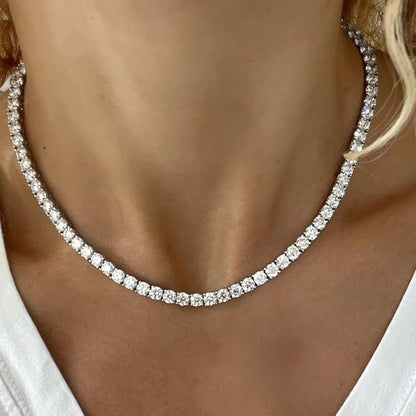 Kelly Tennis Necklace - Moissanite Diamond