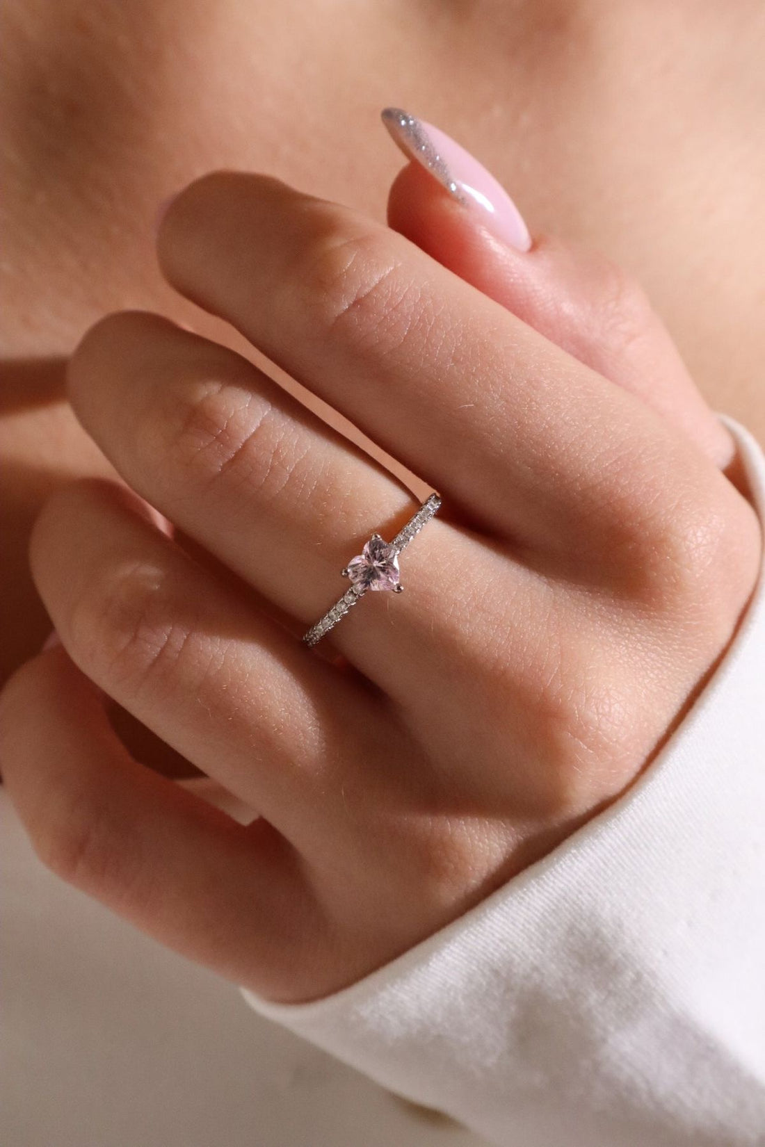 Gigi Promise Ring - Pink Lab Diamond