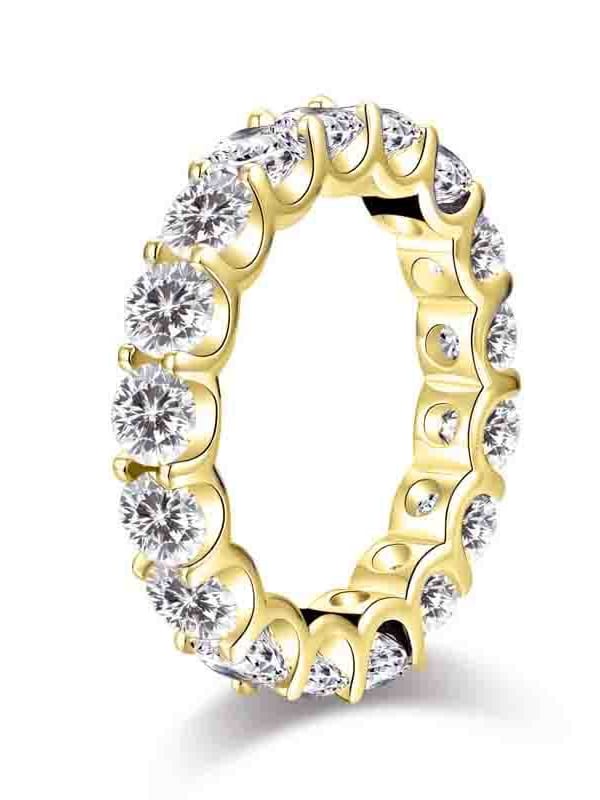 Angelina Eternity Ring - Moissanite Diamond